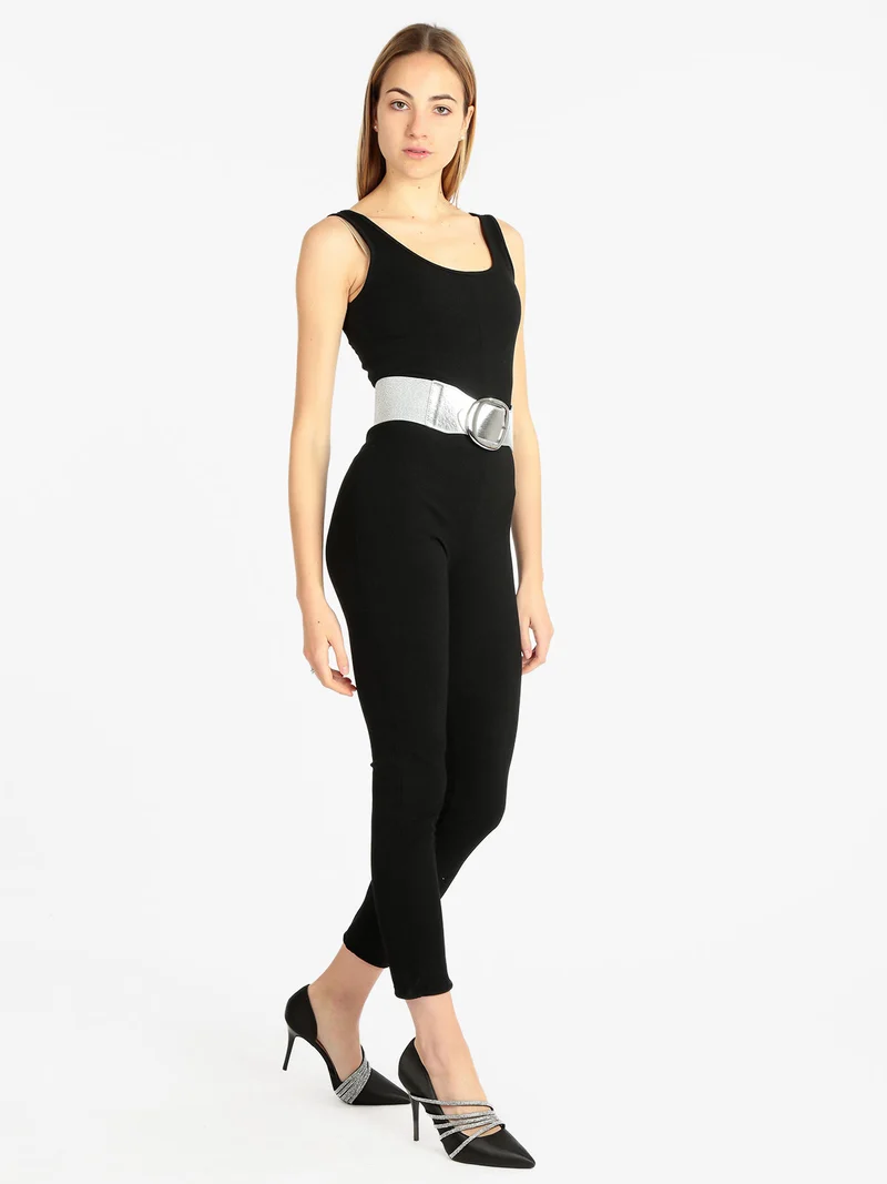 Jumpsuite donna aderente - nero