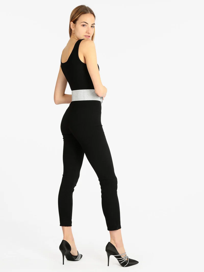 Jumpsuite donna aderente - nero