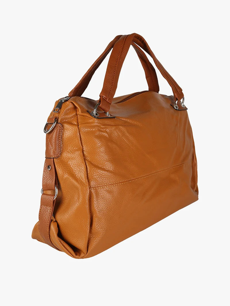 Borsa hobo da donna con doppi manici - marrone