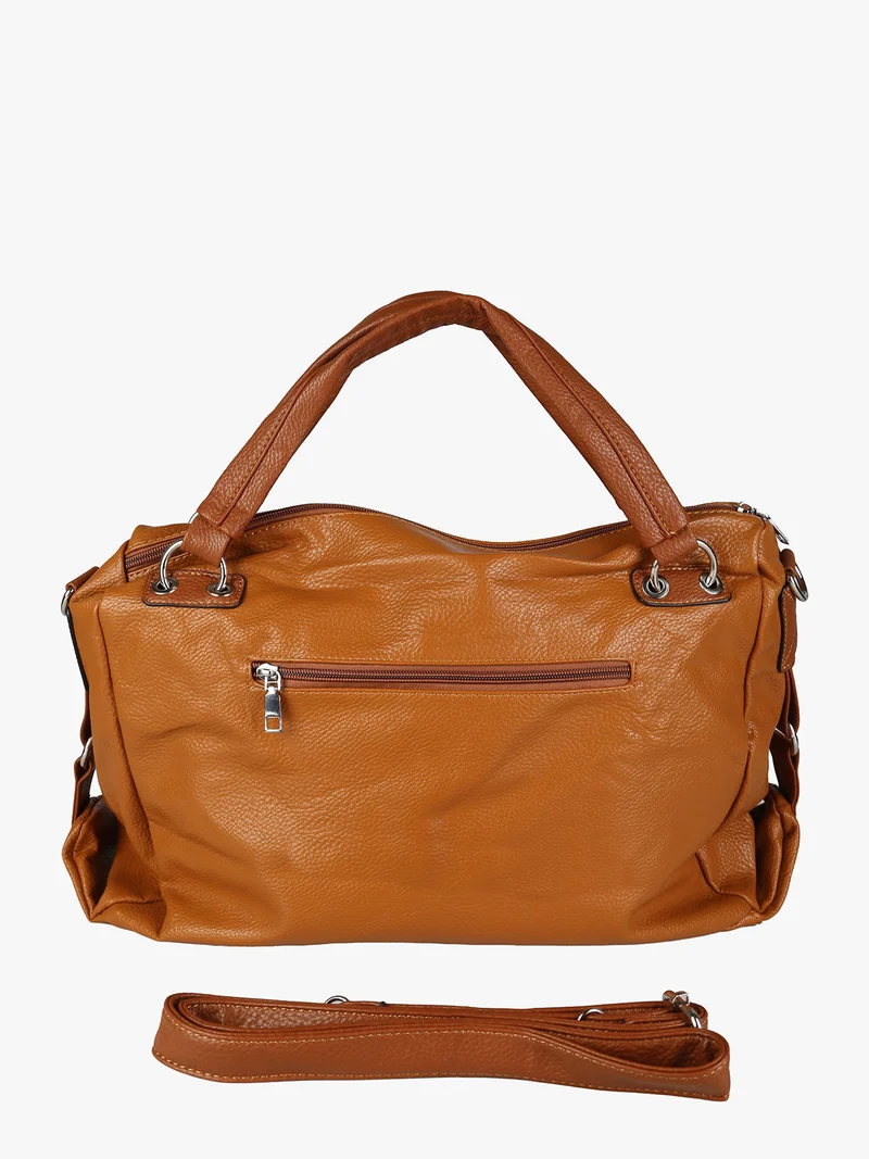 Borsa hobo da donna con doppi manici - marrone