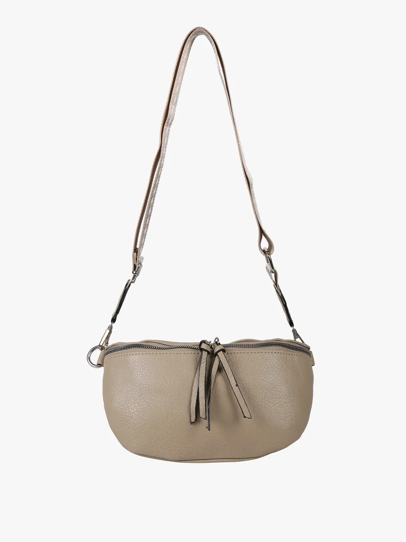 Marsupio donna in similpelle con tracolla stampata - taupe