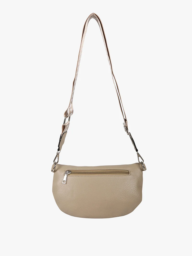 Marsupio donna in similpelle con tracolla stampata - taupe