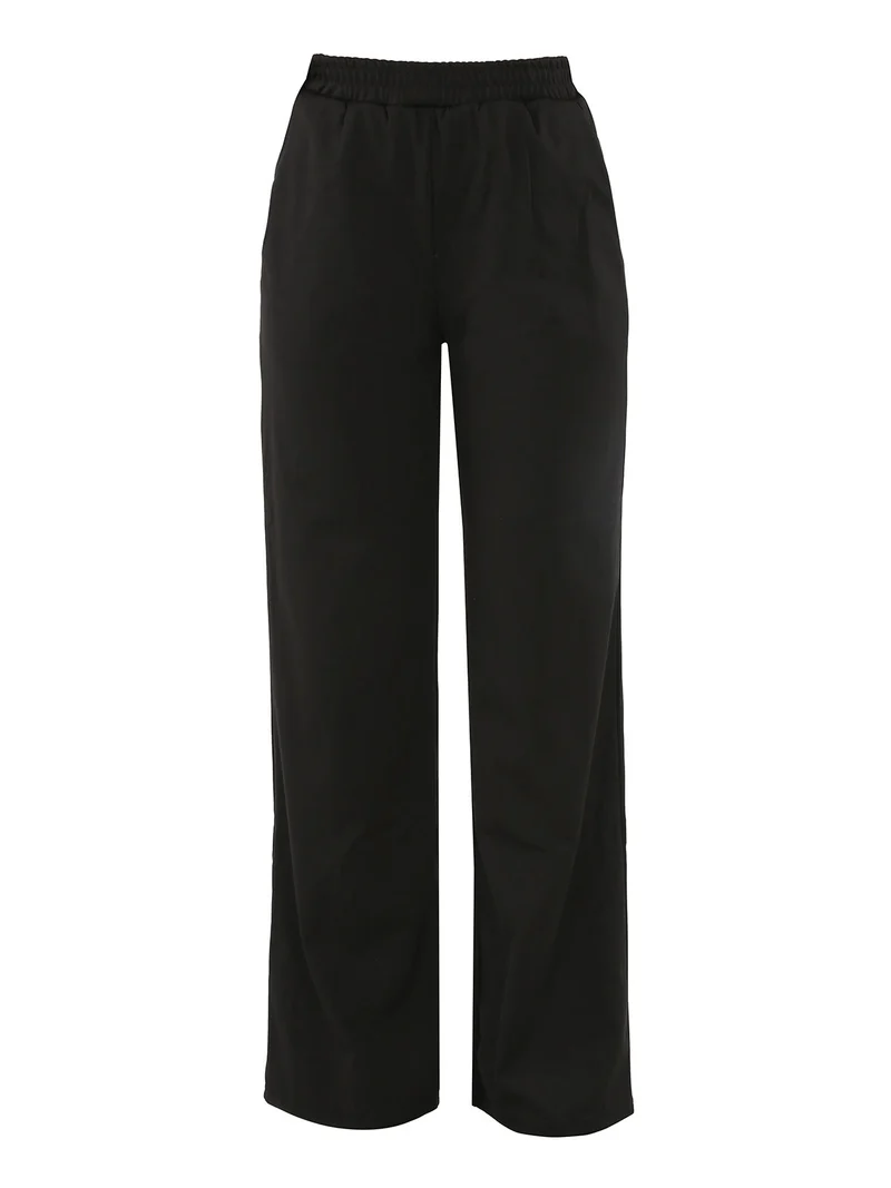 Pantaloni morbidi da donna a gamba larga - nero