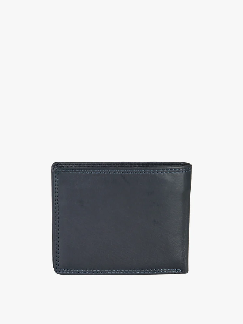 Portafoglio in pelle mini da uomo - blu scuro