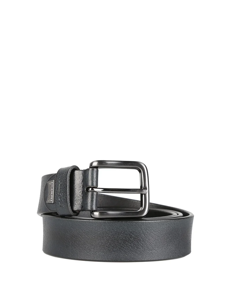 Cintura in pelle da uomo - blu scuro