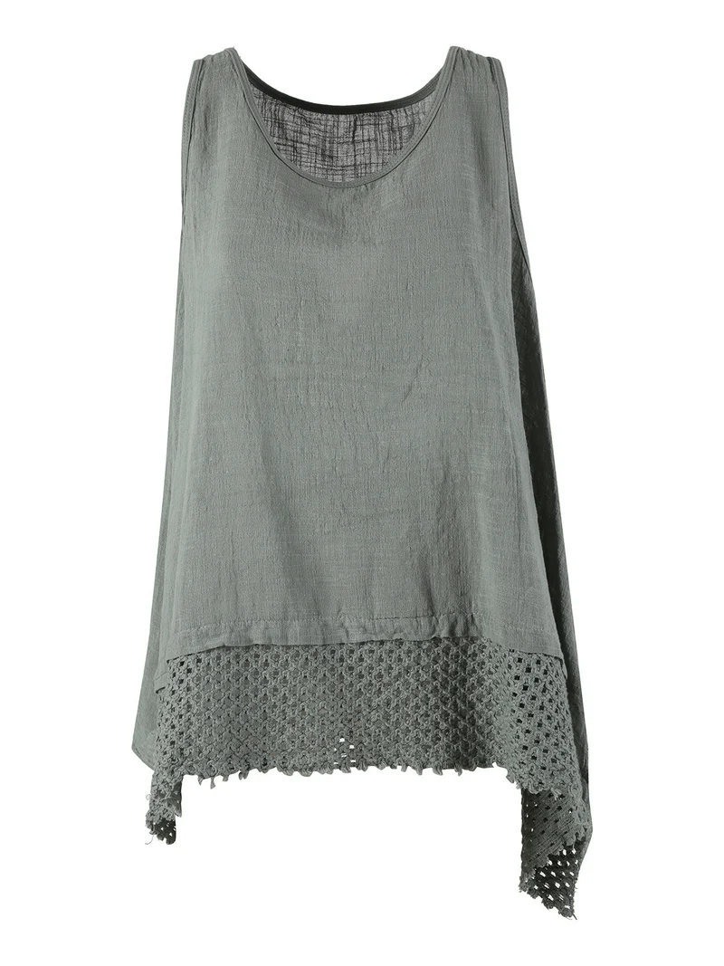 Top donna oversize in cotone - militare