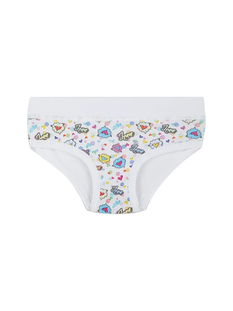 Slip da bambina in cotone - bianco