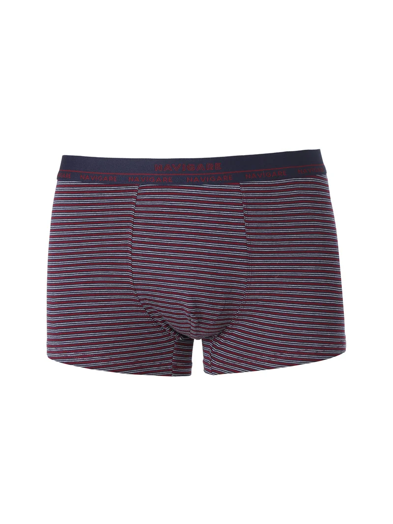 Boxer uomo rigato in cotone - blu scuro