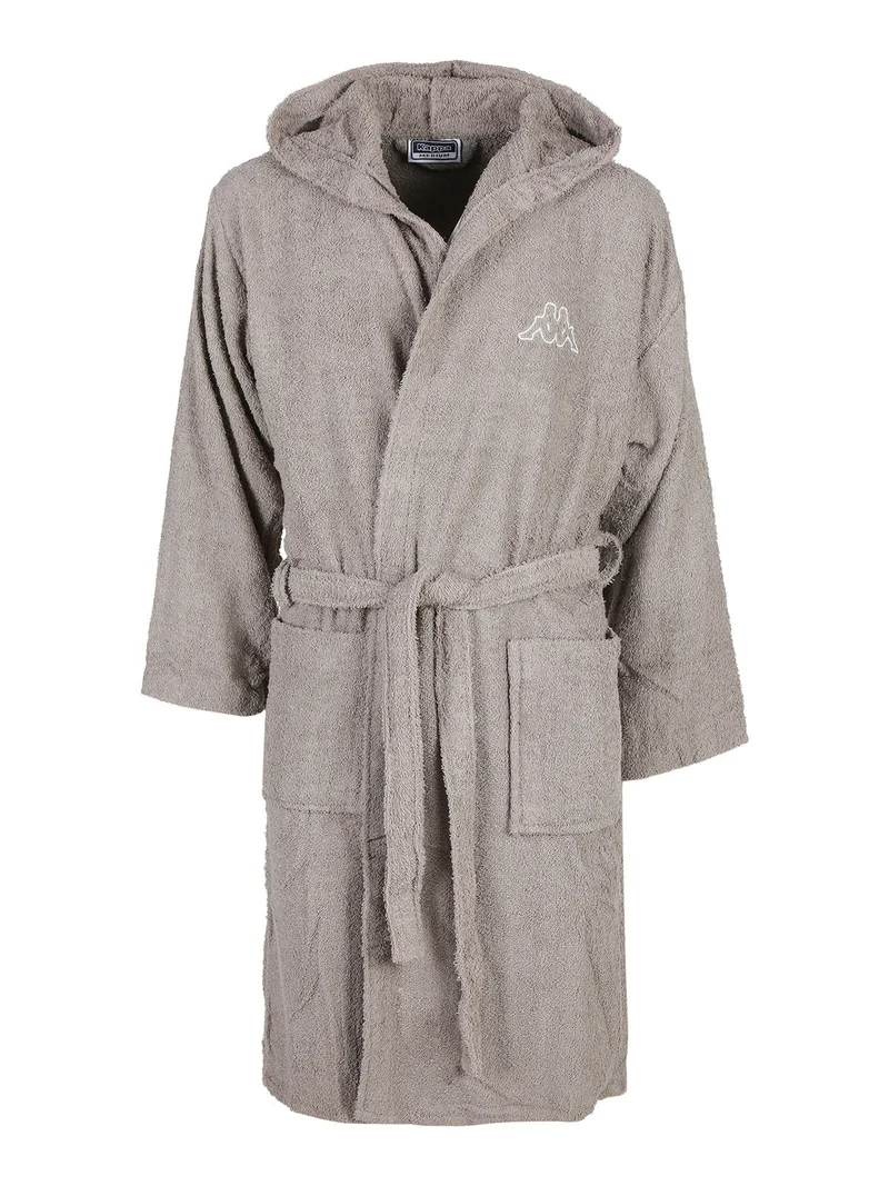 Accappatoio unisex in spugna con cappuccio - sabbia