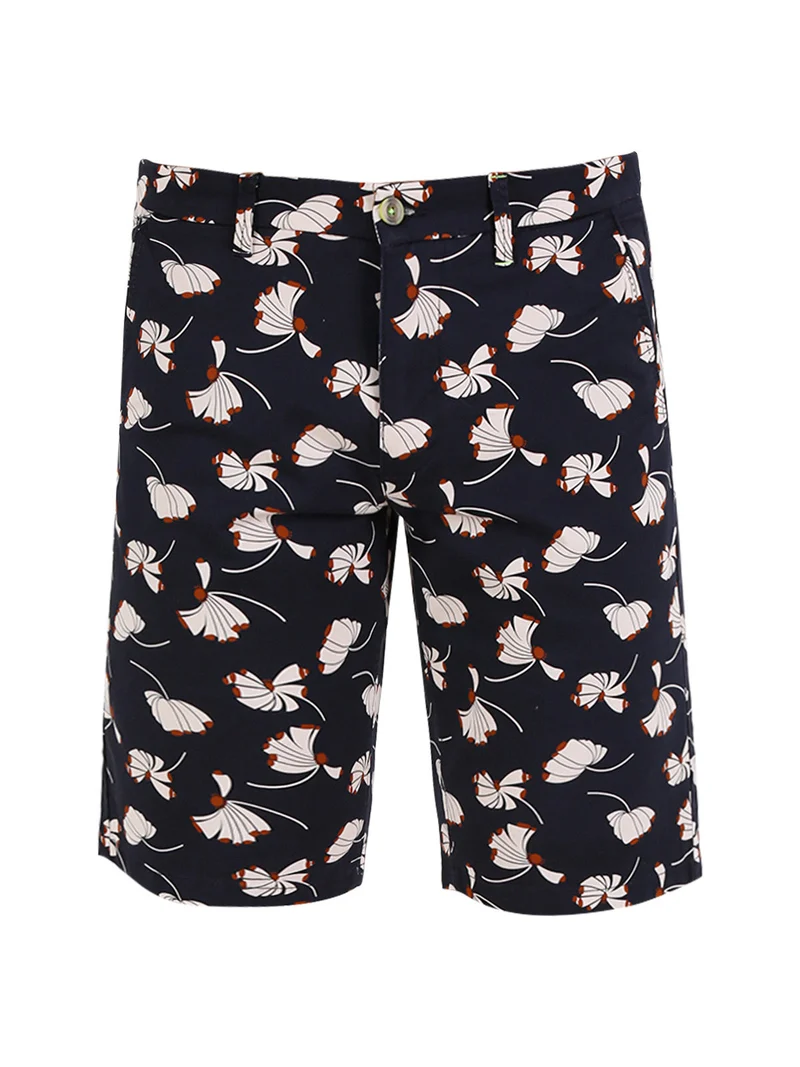 Bermuda da uomo in cotone con stampe - multicolore
