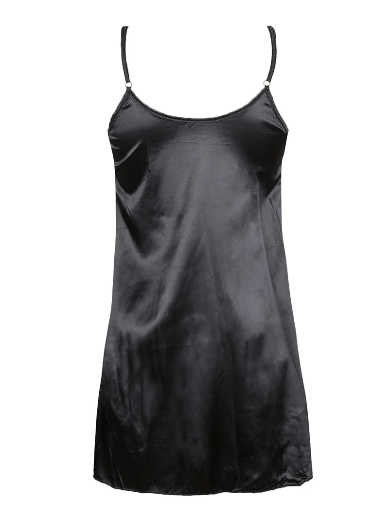 Sottoveste donna con pizzo - nero