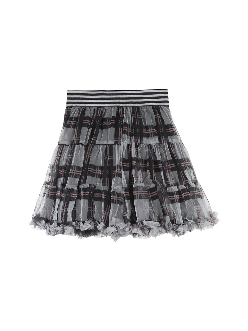 Completo da bambina 3 pezzi con gonna e giacca in ecopelle - rosa