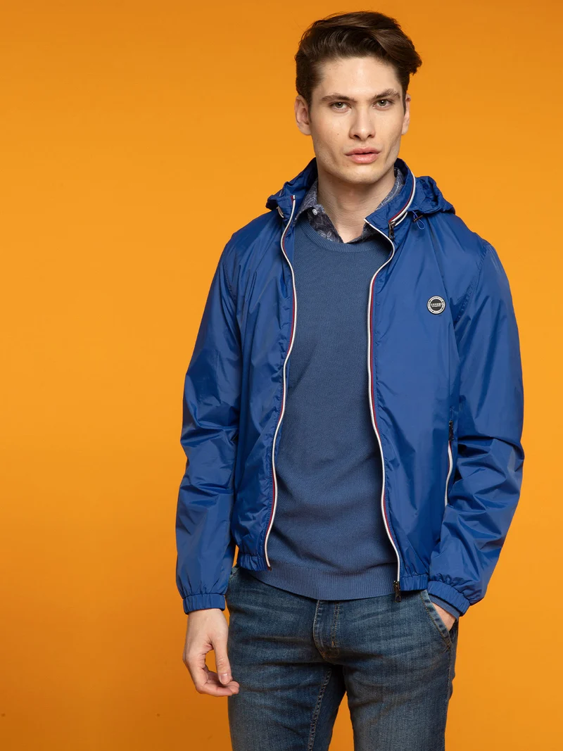 Giubbino leggero antivento da uomo - blu