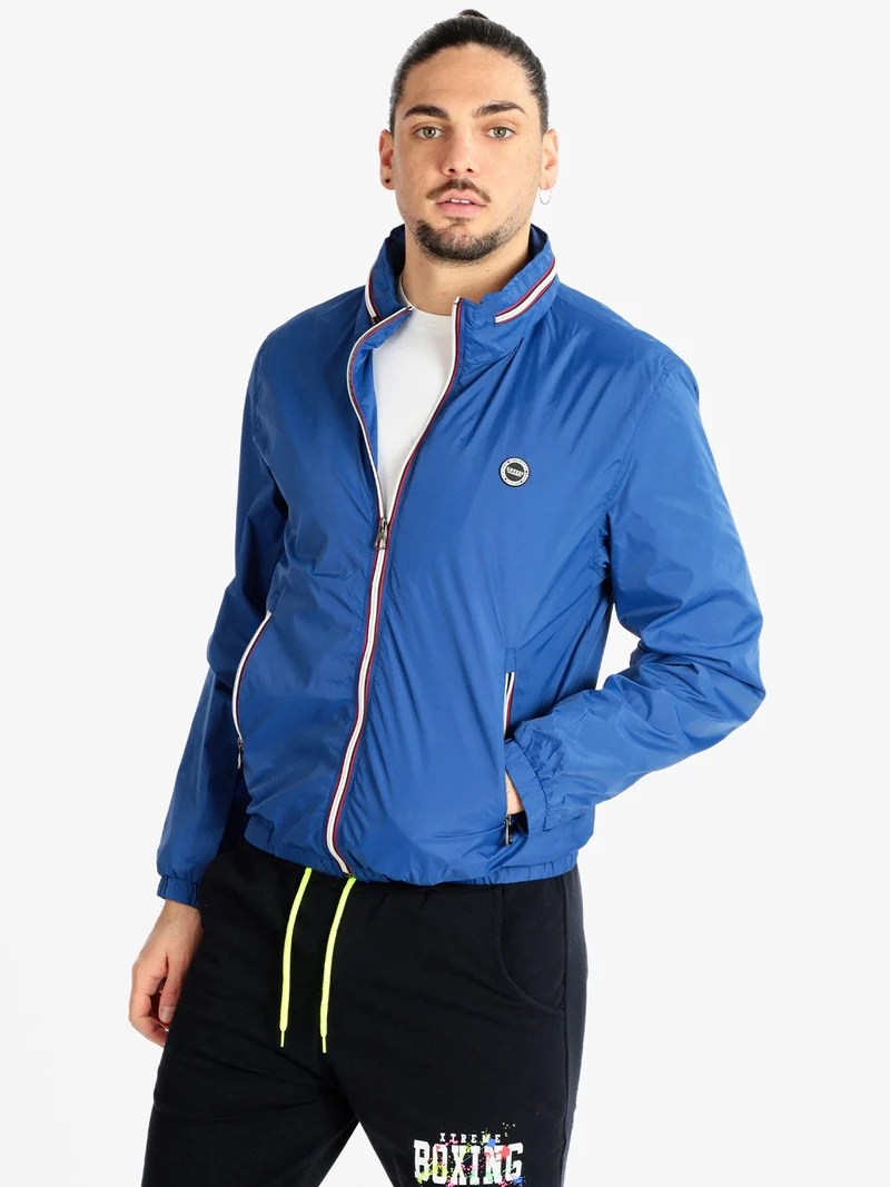 Giubbino leggero antivento da uomo - blu