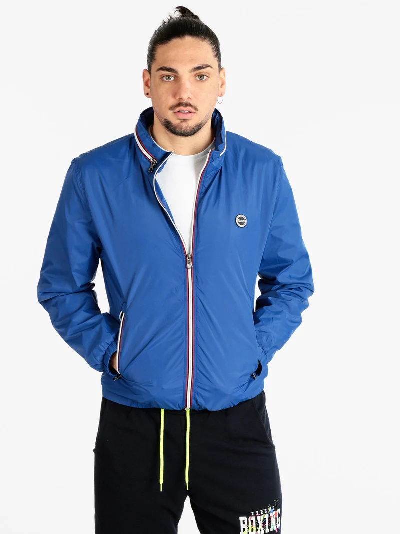 Giubbino leggero antivento da uomo - blu