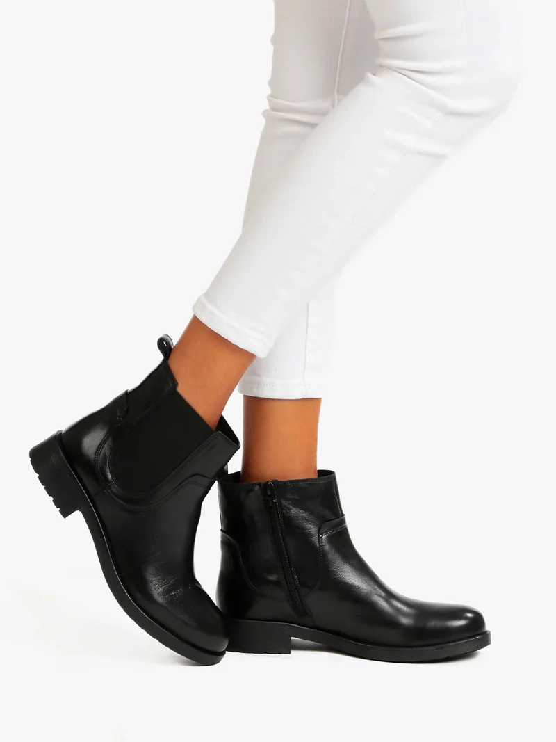 D RAWELLE A Stivaletti in pelle donna - nero