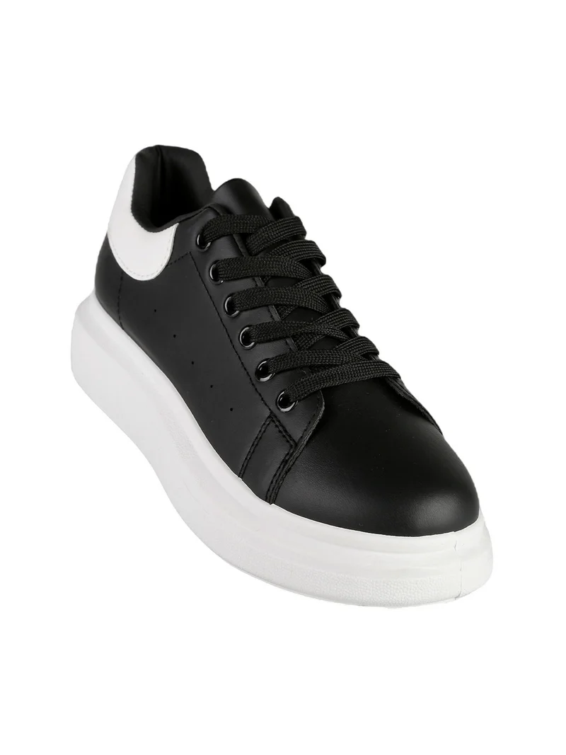 Sneakers donna con platform - nero