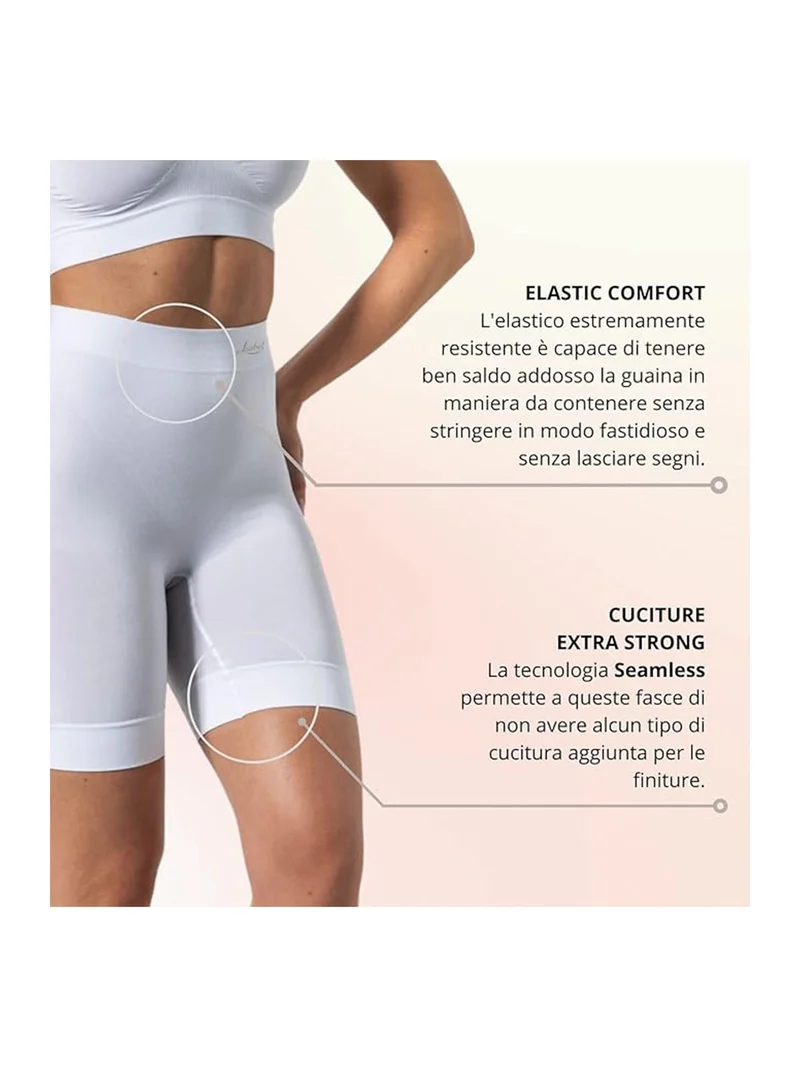 Guaina contenitiva da donna in microfibra - bianco