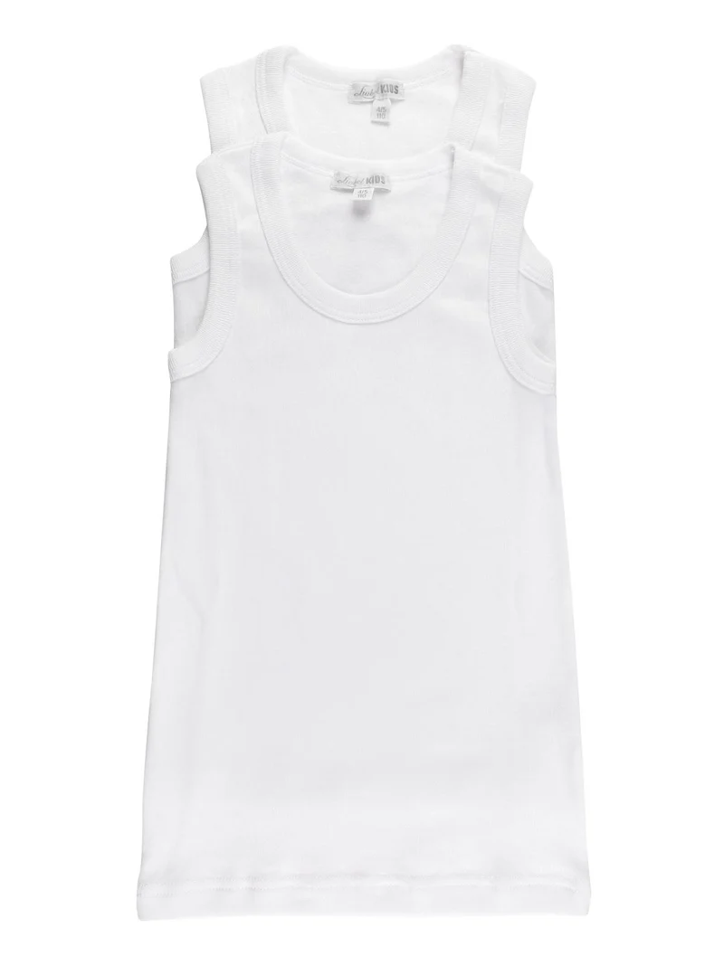 Maglia intima smanicata Due pezzi - bianco