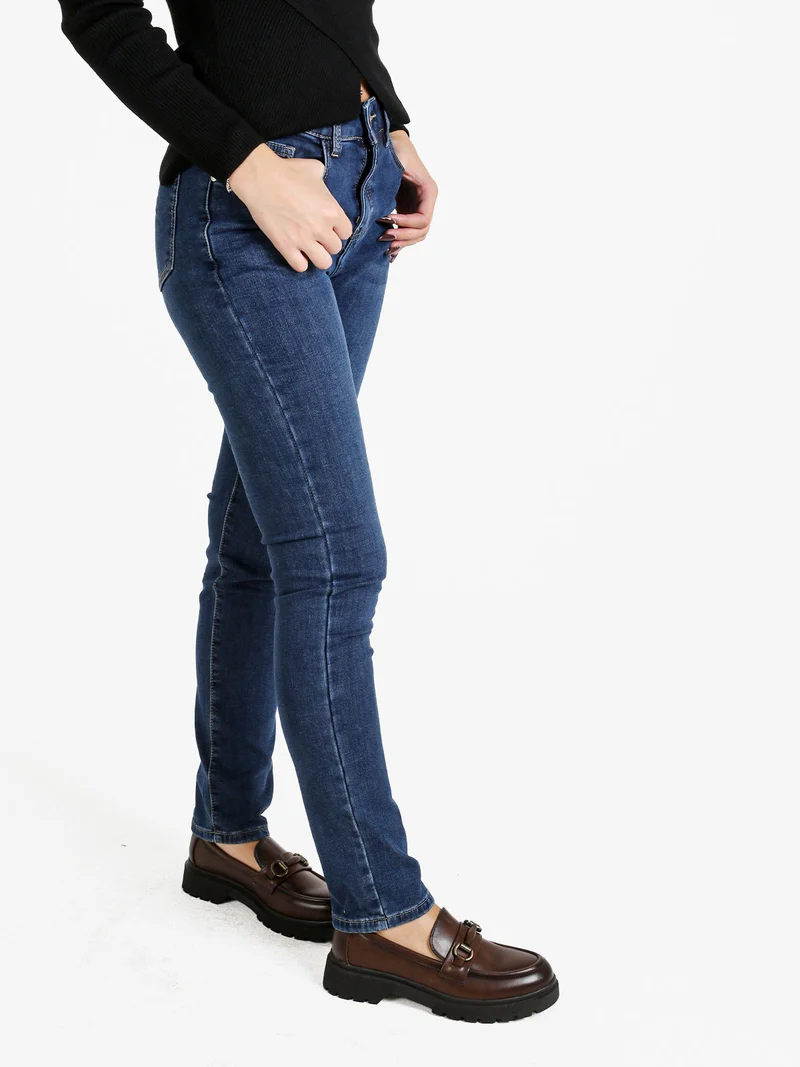 Jeans donna regular fit a vita alta - jeans