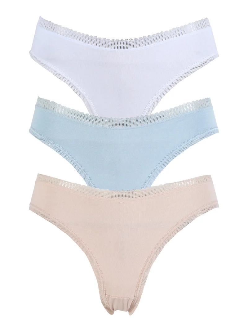 Confezione da 3 slip donna in cotone - assortito
