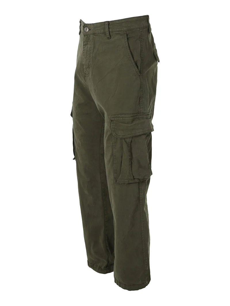 Pantaloni cargo baggy da uomo - militare