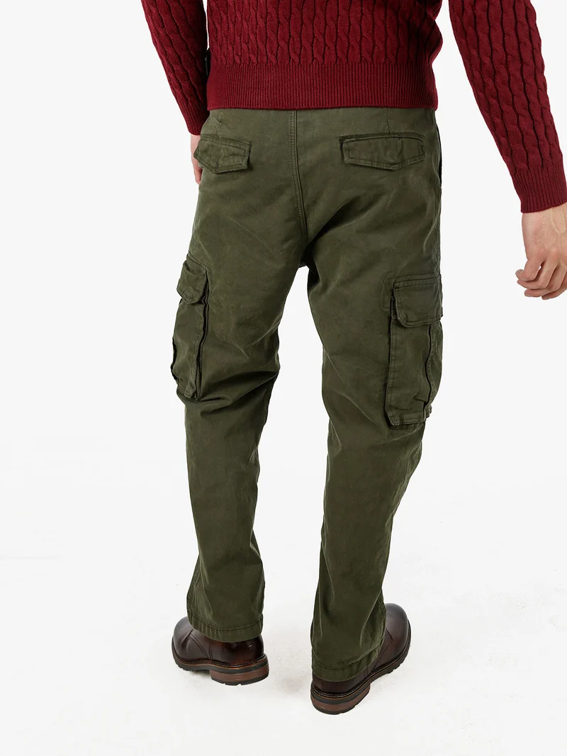 Pantaloni cargo baggy da uomo - militare