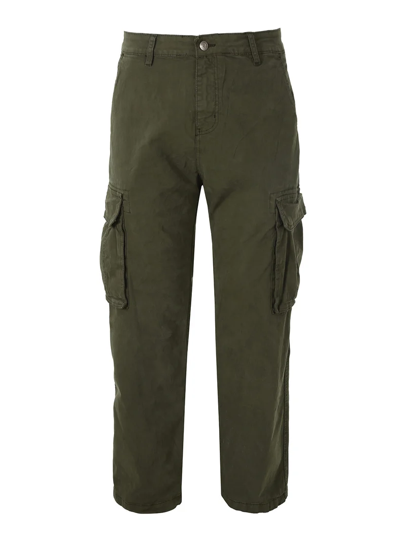 Pantaloni cargo baggy da uomo - militare