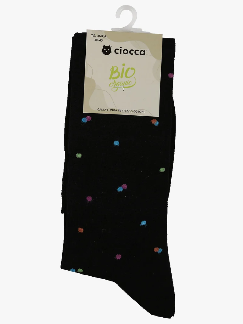 Calze lunghe da uomo in fresco cotone - nero