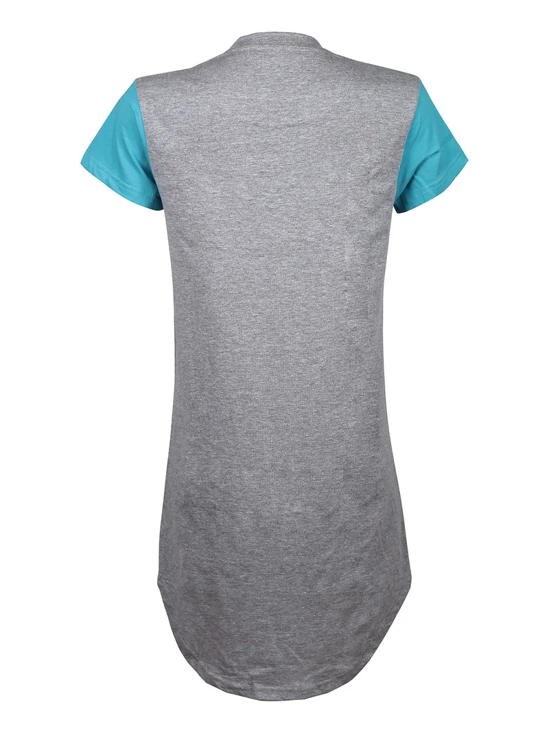 Camicia da notte a maniche corte in cotone - turchese
