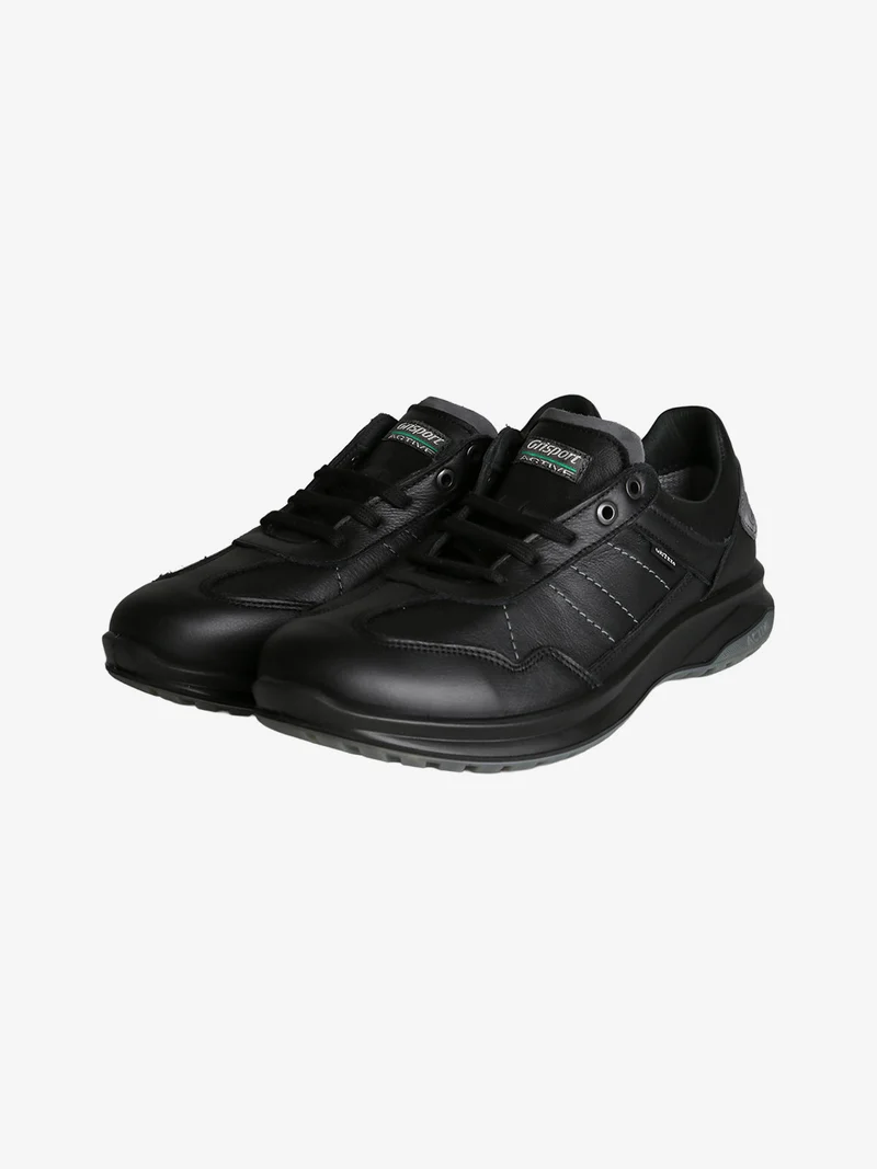 Scarpe stringate da uomo in pelle - nero