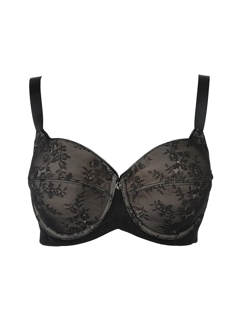 DR14 Reggiseno preformato con coppe imbottite e ferretto coppa E - nero