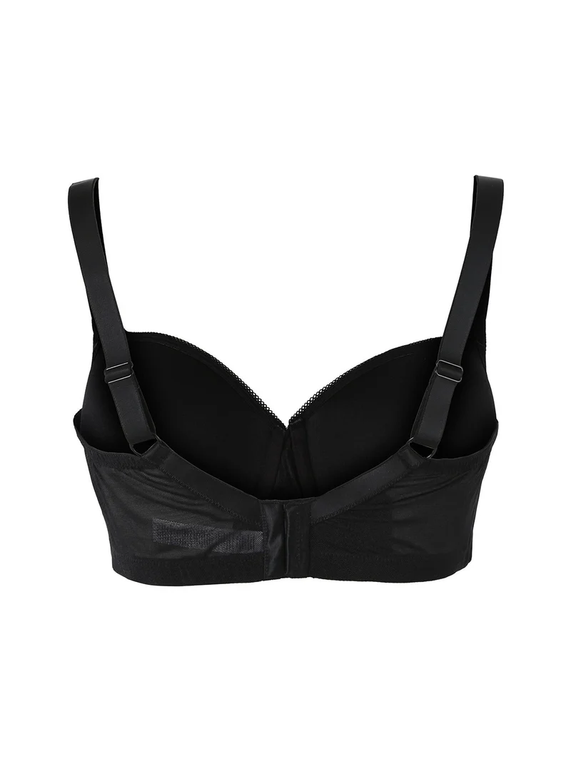 DR14 Reggiseno preformato con coppe imbottite e ferretto coppa E - nero