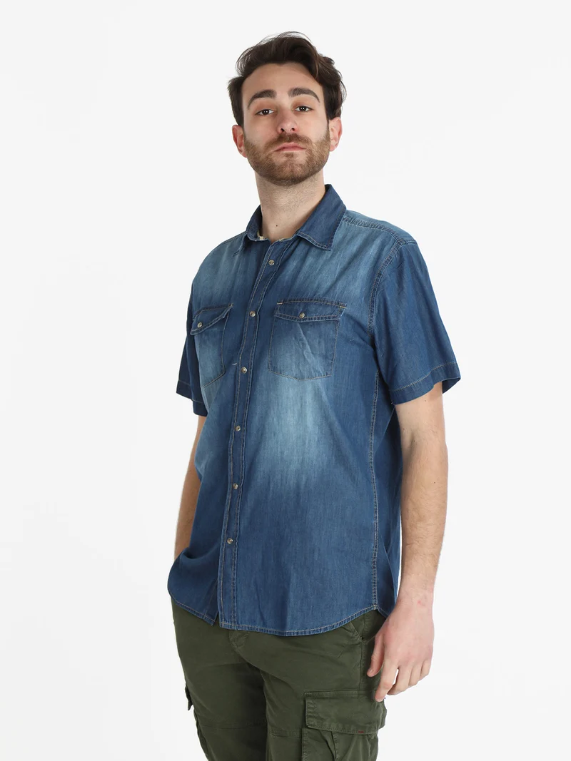 Camicia di jeans da uomo a maniche corte - jeans