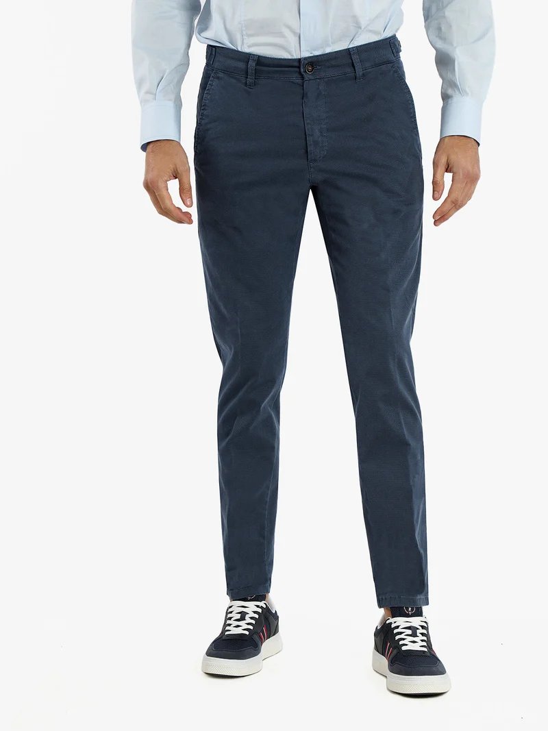 Pantaloni casual slim fit da uomo taglie grandi - blu