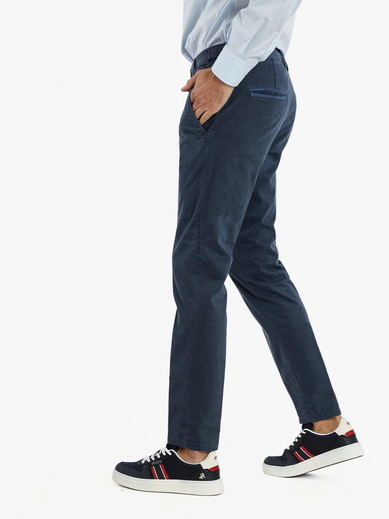 Pantaloni casual slim fit da uomo taglie grandi - blu
