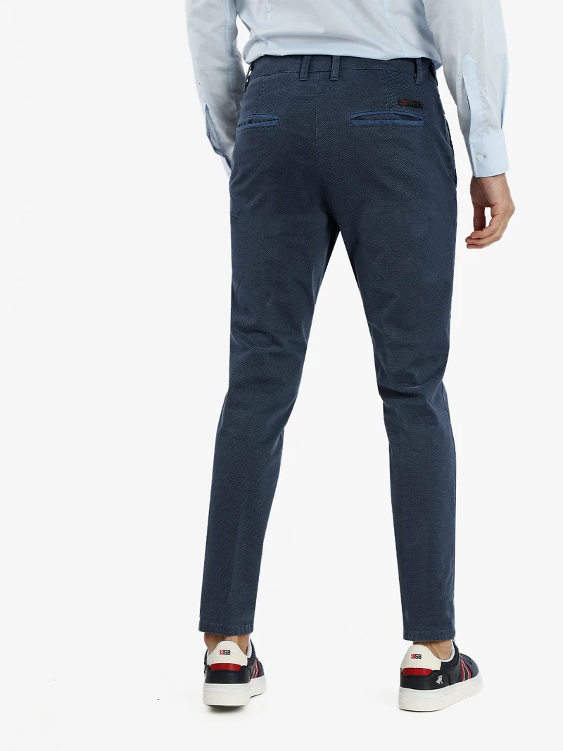 Pantaloni casual slim fit da uomo taglie grandi - blu