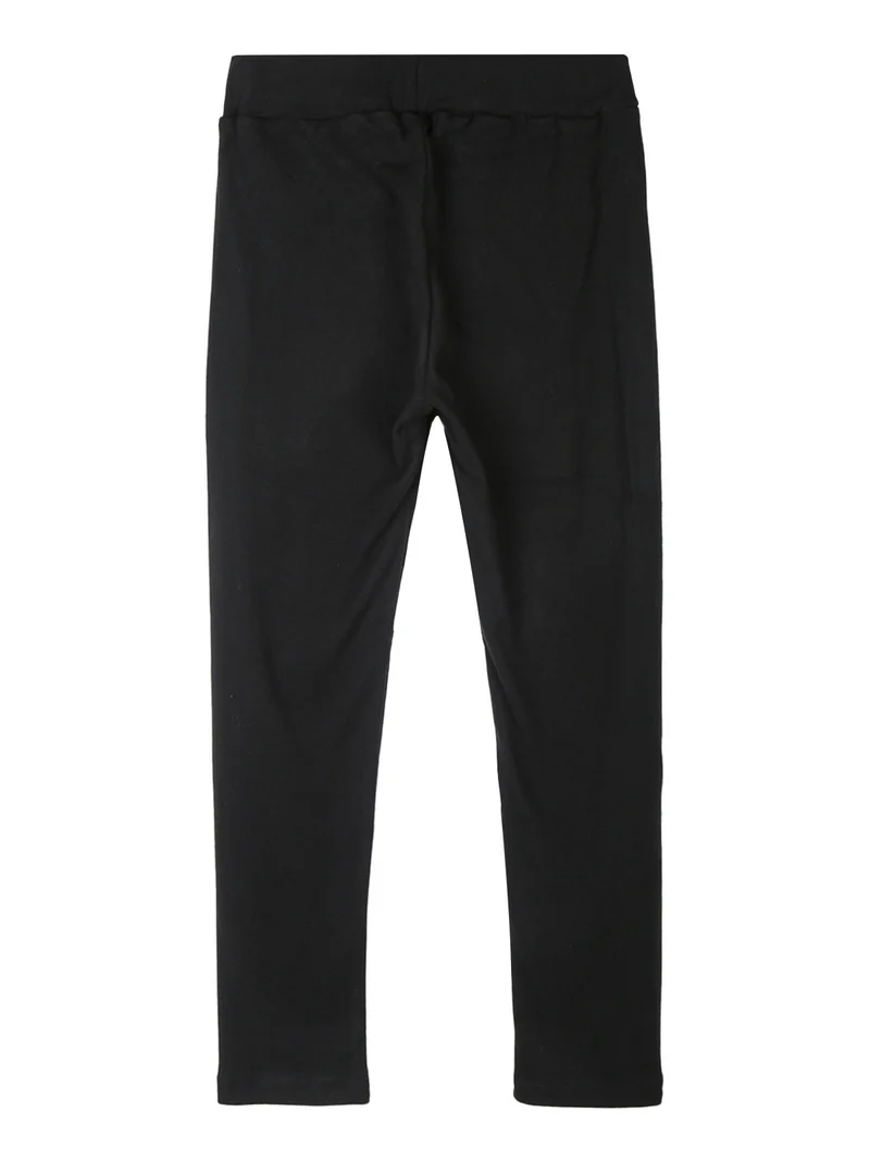 Leggings da bambina in tessuto caldo con applicazioni - multicolore