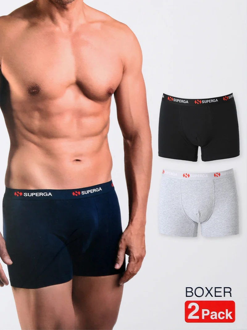 Confezione da 2 boxer uomo in cotone - multicolore