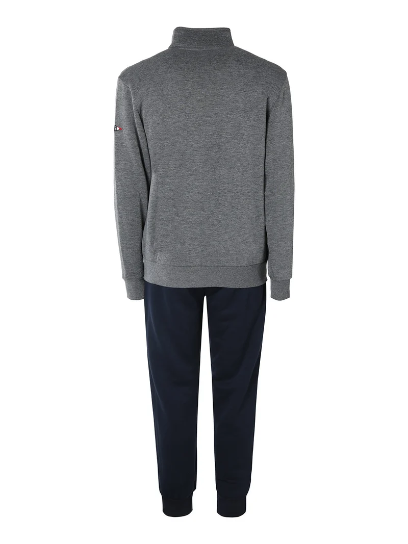Completo tuta da uomo felpata con zip intera - bordeaux