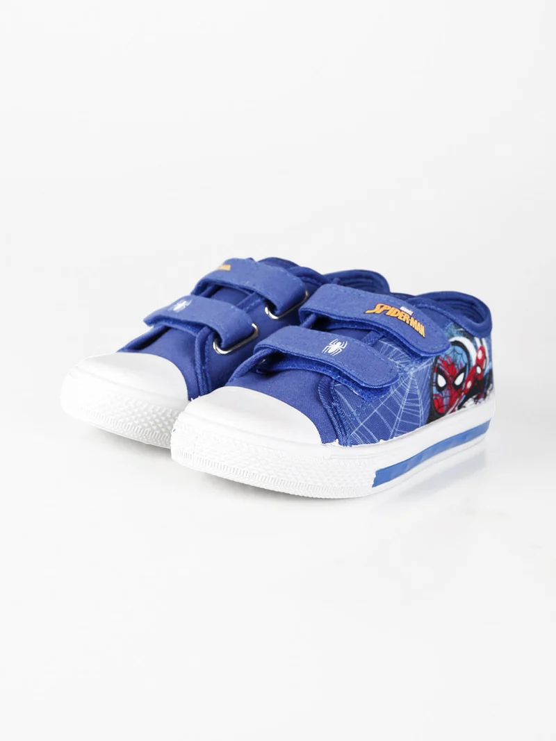 Scarpe da bambino in tela con strappi e luci - blu