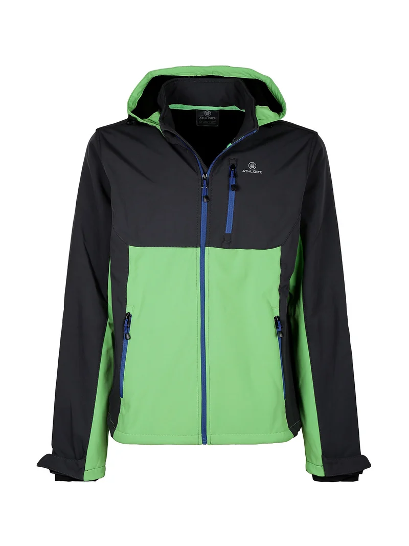 Giacca uomo impermeabile con cappuccio - grigio scuro