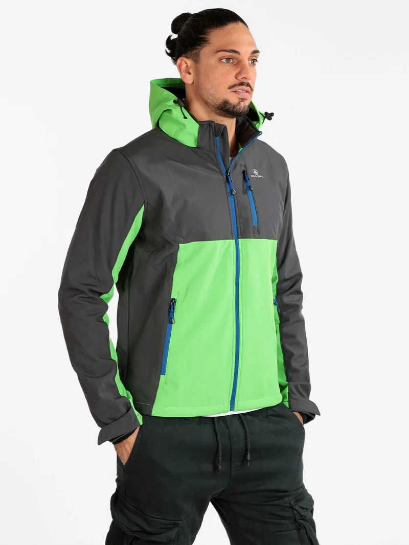 Giacca uomo impermeabile con cappuccio - grigio scuro