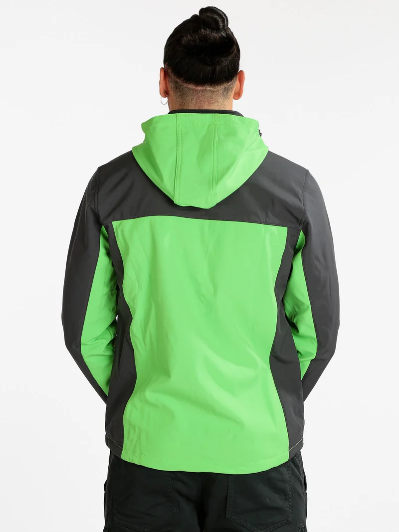 Giacca uomo impermeabile con cappuccio - grigio scuro