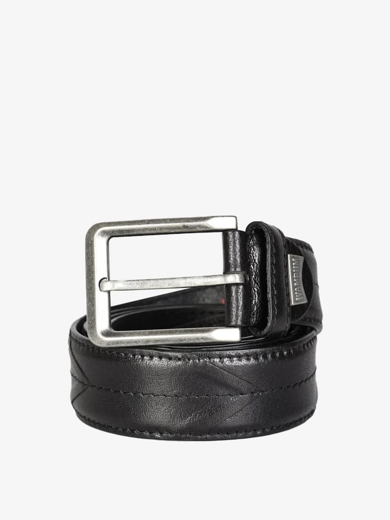 Cintura in pelle da uomo regolabile - nero