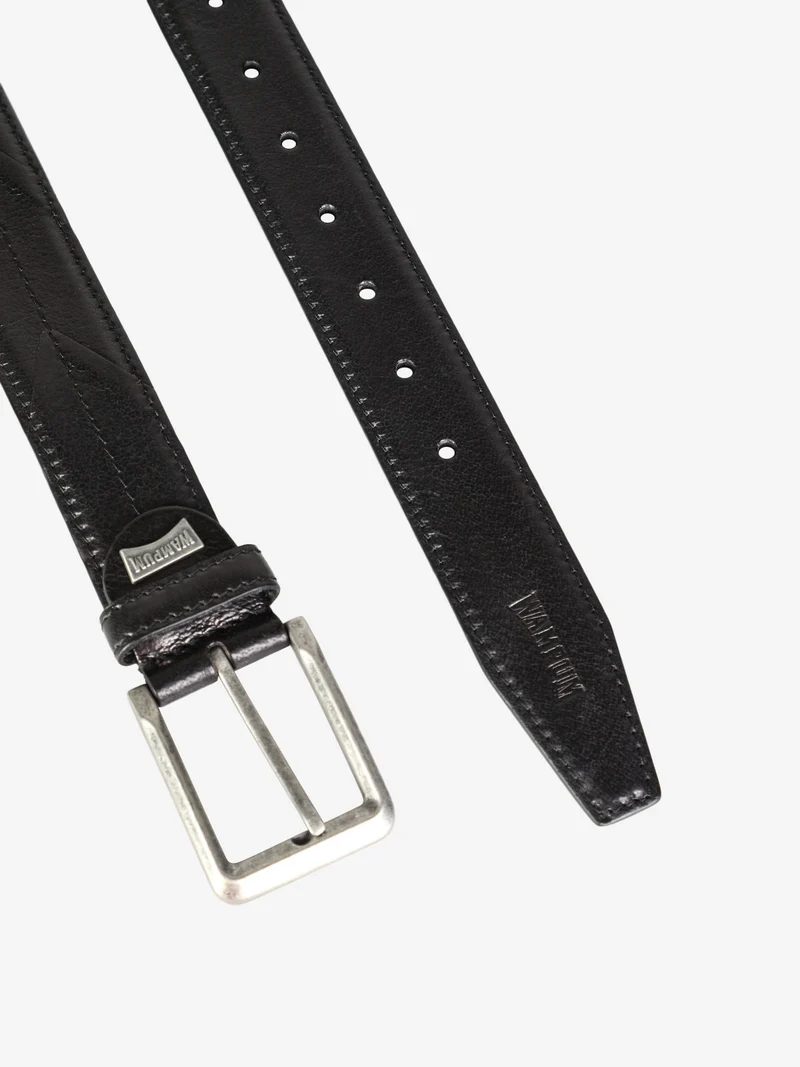 Cintura in pelle da uomo regolabile - nero