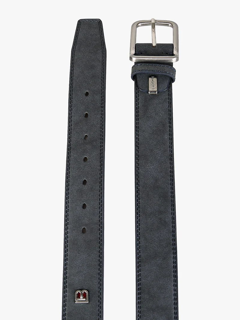 Cintura da uomo con fodera in pelle - blu scuro
