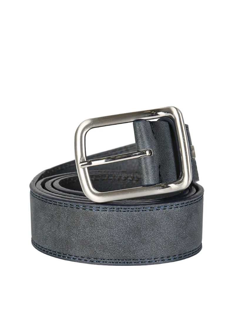 Cintura da uomo con fodera in pelle - blu scuro