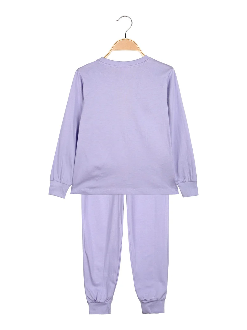 Minnie pigiama lungo da bambina in cotone - lilla