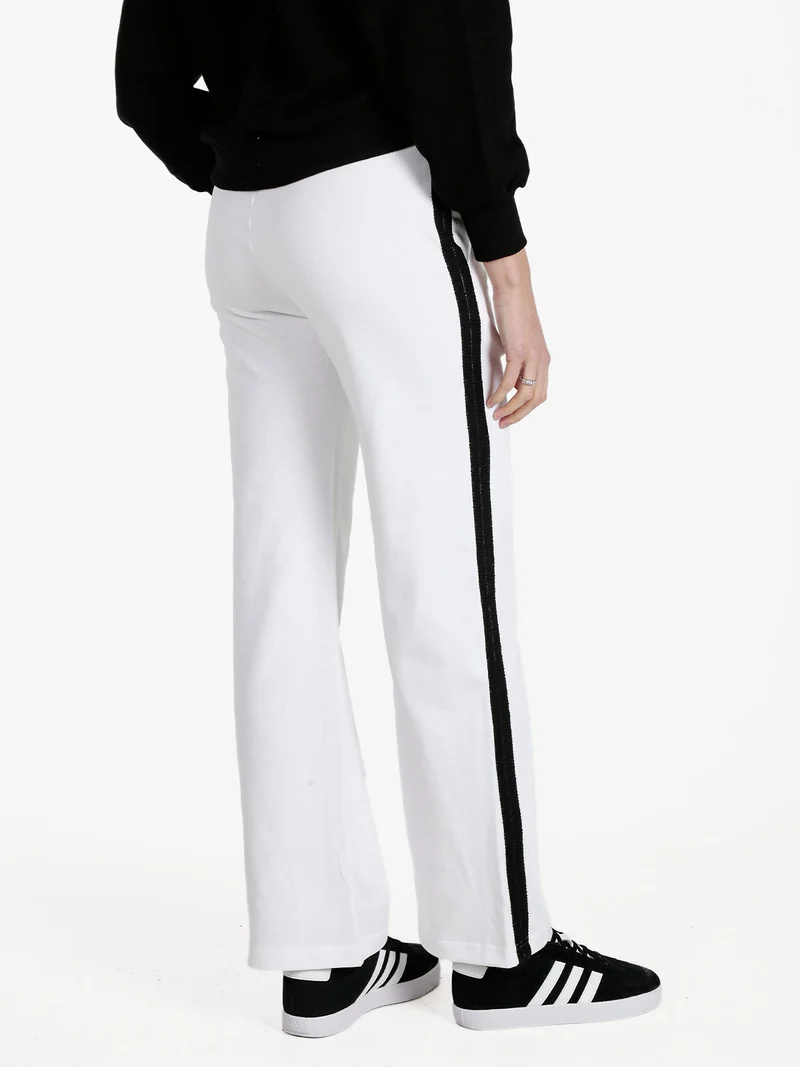 Pantaloni donna in felpa con coulisse - bianco